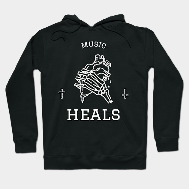 MUSIC HEALS THE HEART Hoodie by SmoothShirt